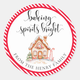 ベーキングスピリッツ明るいクリスマスプレゼントラベルシール ラウンドシール