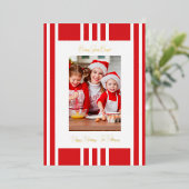 ベーキングスピリッツ明るいクリスマス家族の写真 箔シーズンカード (立ち正面)