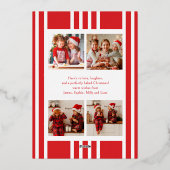 ベーキングスピリッツ明るいクリスマス家族の写真 箔シーズンカード (裏面)