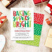 ベーキングスピリッツ明るいクークススワップクリスマスパーティー 招待状