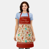 ベーキングスピリッツ明るいジンジャーブレッドクッキー&ココア エプロン (着用した状態)