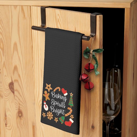 ベーキングスピリッツ明るいジンジャーブレッドクリスマスクッキー キッチンタオル