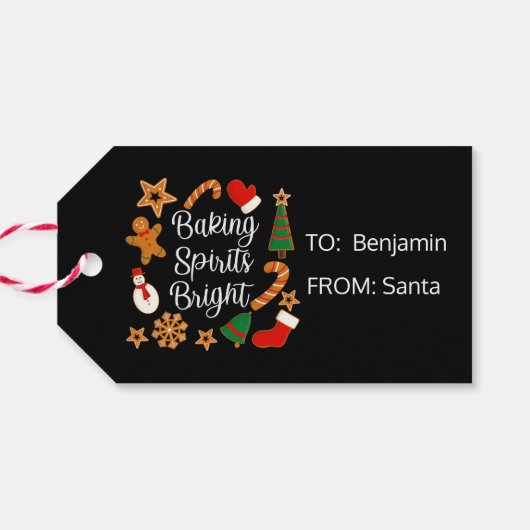 ベーキングスピリッツ明るいジンジャーブレッドクリスマスクッキー ギフトタグ (裏面横)