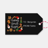 ベーキングスピリッツ明るいジンジャーブレッドクリスマスクッキー ギフトタグ (正面(横))
