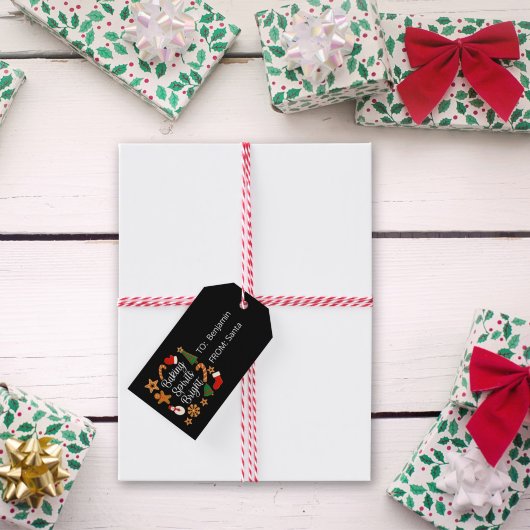 ベーキングスピリッツ明るいジンジャーブレッドクリスマスクッキー ギフトタグ