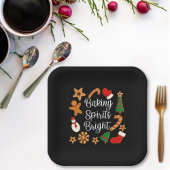 ベーキングスピリッツ明るいジンジャーブレッドクリスマスクッキー ペーパープレート