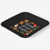 ベーキングスピリッツ明るいジンジャーブレッドクリスマスクッキー ペーパープレート (傾斜あり)