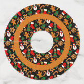 ベーキングスピリッツ明るいジンジャーブレッドクリスマスクッキー ワイングラスタグ (正面)