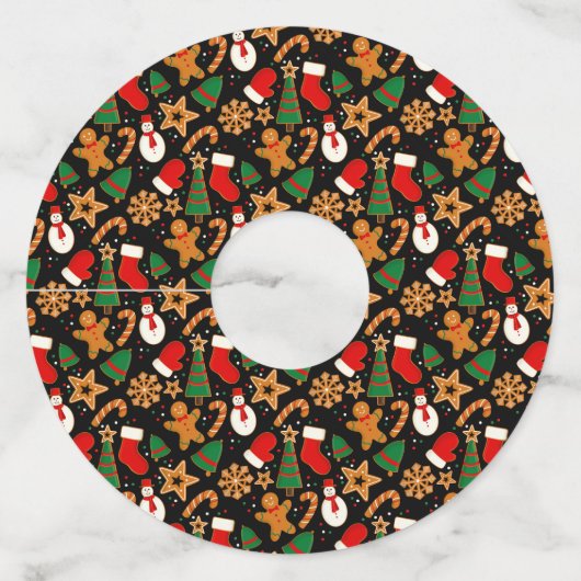 ベーキングスピリッツ明るいジンジャーブレッドクリスマスクッキー ワイングラスタグ (裏面)