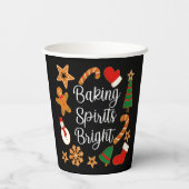 ベーキングスピリッツ明るいジンジャーブレッドクリスマスクッキー 紙コップ (裏面)