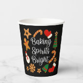 ベーキングスピリッツ明るいジンジャーブレッドクリスマスクッキー 紙コップ (正面)