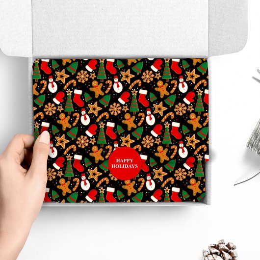 ベーキングスピリッツ明るいジンジャーブレッドクリスマスクッキー 薄葉紙