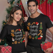 ベーキングスピリッツ明るいジンジャーブレッドクリスマスクッキー Tシャツ