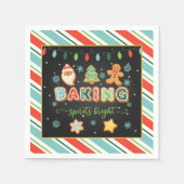 ベーキングスピリッツ明るいナプキンス – Blk スタンダードカクテルナプキン (正面)