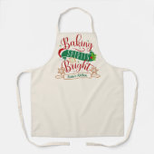 ベーキングスピリッツ明るいパーソナライズされたクリスマス エプロン (正面)