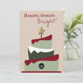 ベーキングスピリッツ明るいベーカリーユーモアのクリスマス シーズンカード (スタンド正面)