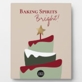 ベーキングスピリッツ明るいベーカリーユーモアのクリスマス フォトプラーク (正面)
