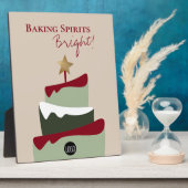 ベーキングスピリッツ明るいベーカリーユーモアのクリスマス フォトプラーク (側面)