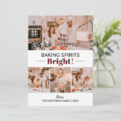 ベーキングスピリッツ明るいホリデークリスマスフォトカード シーズンカード (スタンド正面)