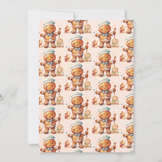 ベーキングスピリッツ明るいホリデークリスマスベークパーティー 招待状 (裏面)