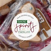 ベーキングスピリッツ明るいホリデーホーム焼いたCookie ラウンドシール