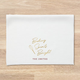 ベーキングスピリッツ明るい家族名クリスマス キッチンタオル