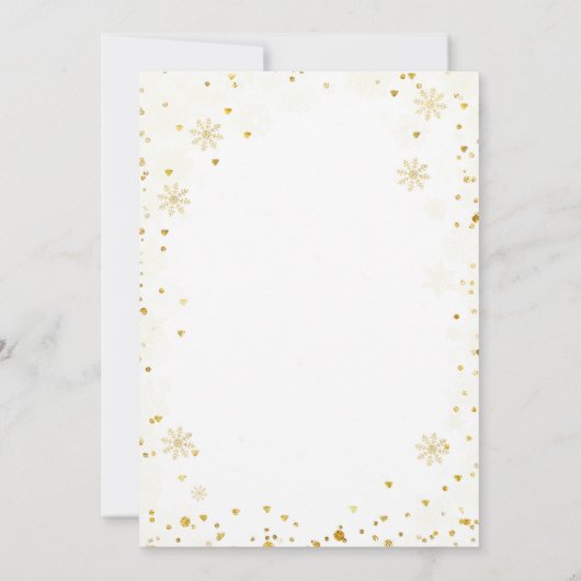 ベーキングスピリッツ明るい金ゴールドクリスマスベーキングパーティー 招待状 (裏面)