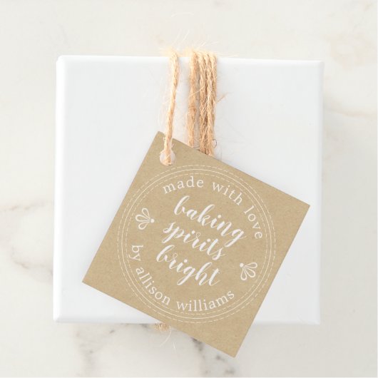 ベーキングスピリッツ素朴ブライトホリデークラフト紙 フェイバータグ (インサイチュ)