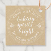 ベーキングスピリッツ素朴ブライトホリデークラフト紙 フェイバータグ (裏面)