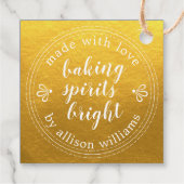 ベーキングスピリッツ素朴ブライトホリデー金ゴールド フェイバータグ (裏面)