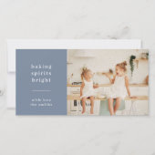 ベーキングスピリッツ |青いグレーのおもしろいの子供の写真 シーズンカード (正面)