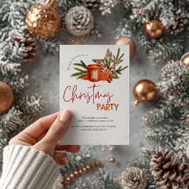 ベーキングスピリットブライトホリデーパーティークリスマスベーク 招待状