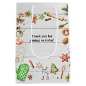 ベーキングスピリツブライトクリスマスホリデーパーティー ミディアムペーパーバッグ (裏面)