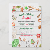 ベーキングスピリツブライトクリスマスホリデーパーティー 招待状 (正面)