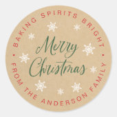 ベーキングスピリツブライトホームエードホリデーベーキング ラウンドシール (正面)