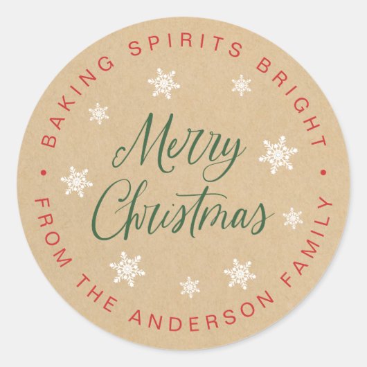 ベーキングスピリツブライトホームエードホリデーベーキング ラウンドシール (正面)
