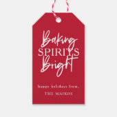 ベーキングスピリツブライトレッドホリデイ ギフトタグ (正面)