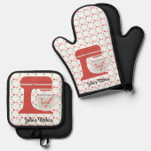 ベーキングスピリツブライトレトロミキサー 鍋つかみ&鍋敷きセット (正面/裏面)