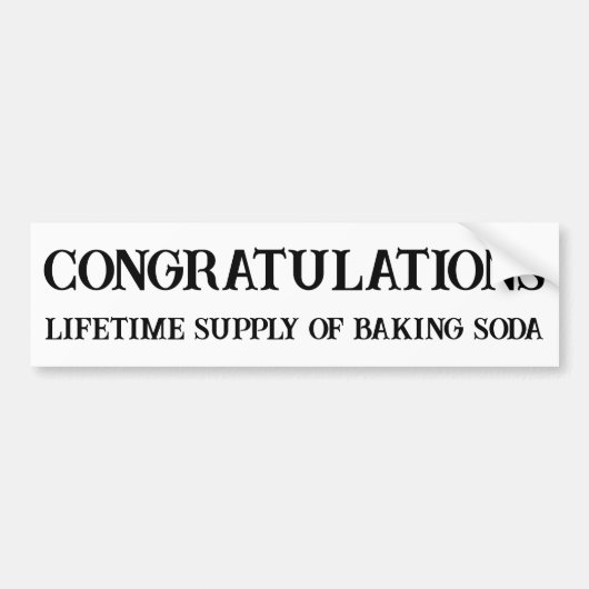 ベーキングソーダバンパーステッカーの寿命供給 バンパーステッカー (正面)