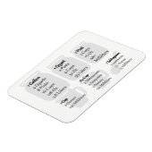 ベーキングチートシート磁石 – インペリアル測定 マグネット (左側)