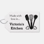 ベーキングツーパーソナライズされたル名 ギフトタグ (裏面横)