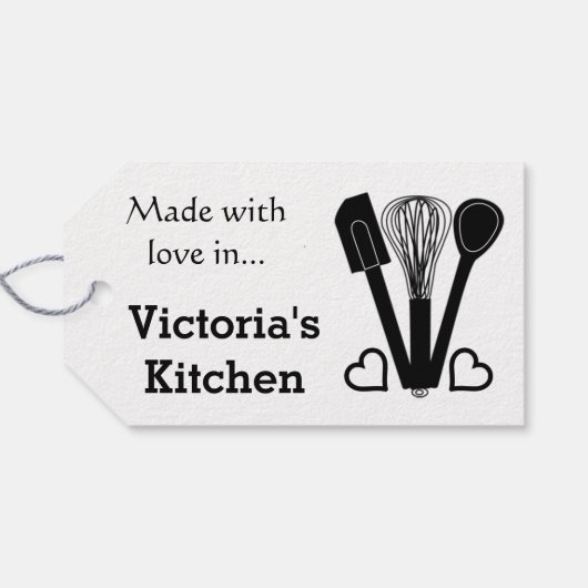ベーキングツーパーソナライズされたル名 ギフトタグ (裏面横)