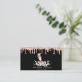 ベーキングツールフラワーズバラ金ゴールドドリップスベーカリーブラック 名刺 (スタンド正面)