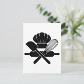 ベーキングツール料理ラバーシェフおもしろい料理 ポストカード (スタンド正面)