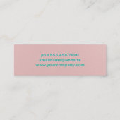 ベーキングツール |ピンクのテクスチャの背景 スキニー名刺 (裏面)