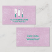 ベーキングツール |紫色のテクスチャの背景 名刺 (正面/裏面)