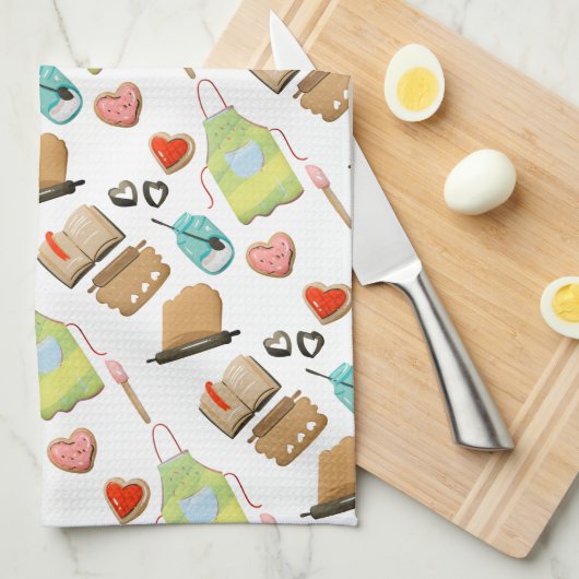 ベーキングハート キッチンタオル (四つ折り)