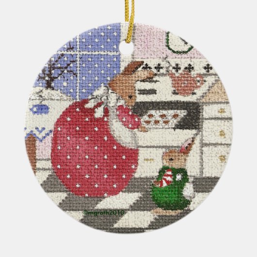 ベーキングバニーオーナメント セラミックオーナメント (正面)