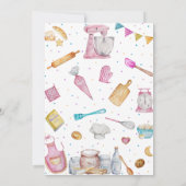 ベーキングバースデーパーティーガール料理招待状 招待状 (裏面)