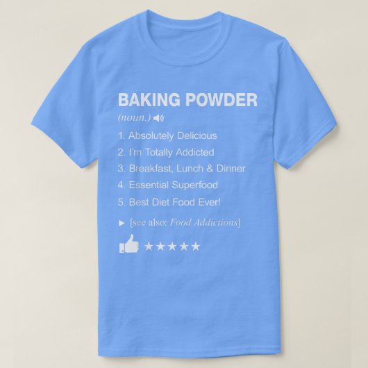 ベーキングパウダー定義おもしろいTシャツ Tシャツ (デザイン正面)